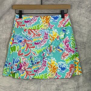 IBKUL Womens sz XS Skort Tropical Floral Skirt shorts tennis pickleball Golf